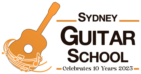 Sydney Guitar School, original anniversary logo